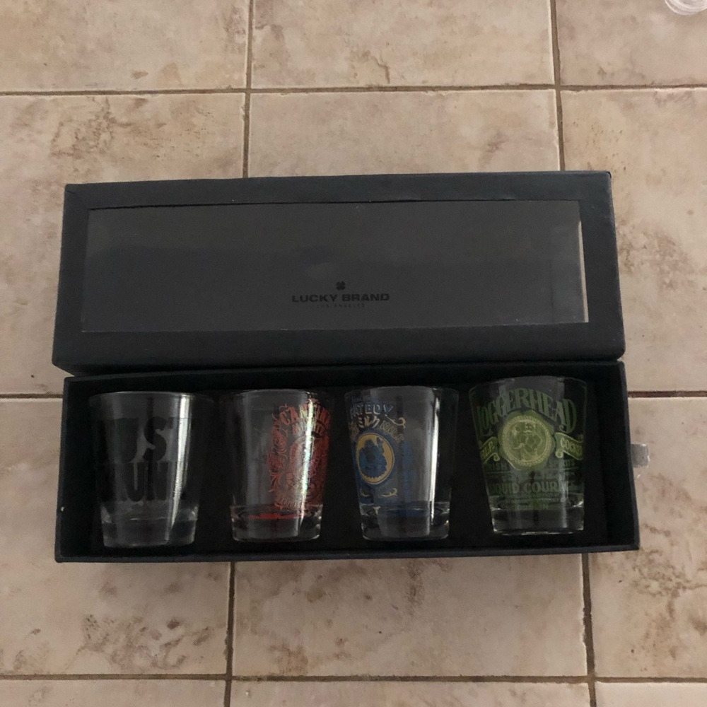 Lucky Brand Shot Glass Collection- 473 $35 or $30 w/offer